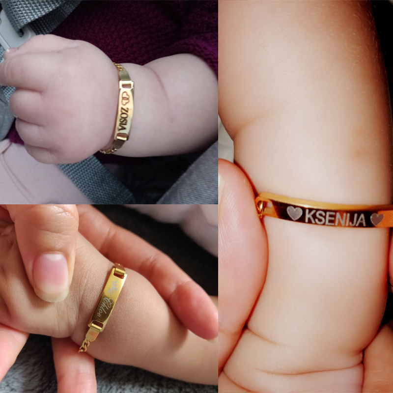 Vnox Customize Baby Name Brace - Coordinates Bracelet 评论和价格