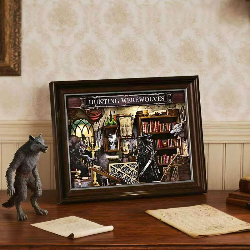 DIY 3D Wooden Book Nook Kit Mi - Engraved Wood Frame 评论和价格