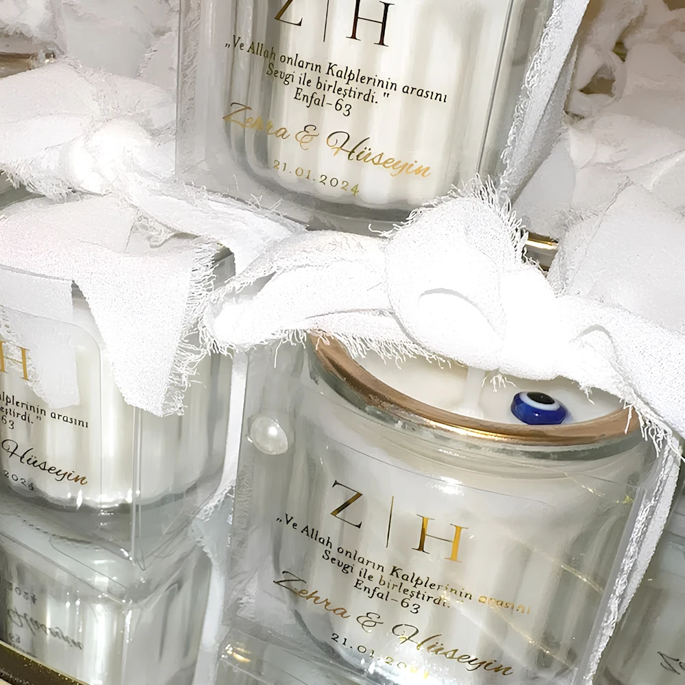 100 Sheets Personalized Weddin - Personalised Candle Label 评论和价格