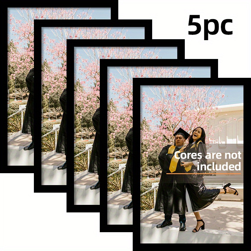 5-Piece Set A4 Black Wooden Ph - Engraved Wood Frame 评论和价格
