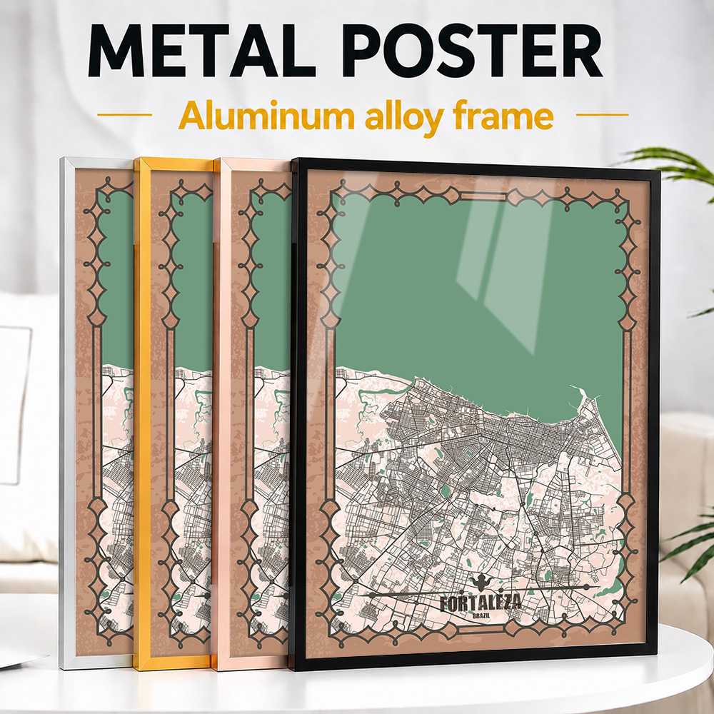 Fortaleza City Map Framed Meta - Custom Map Poster 评论和价格
