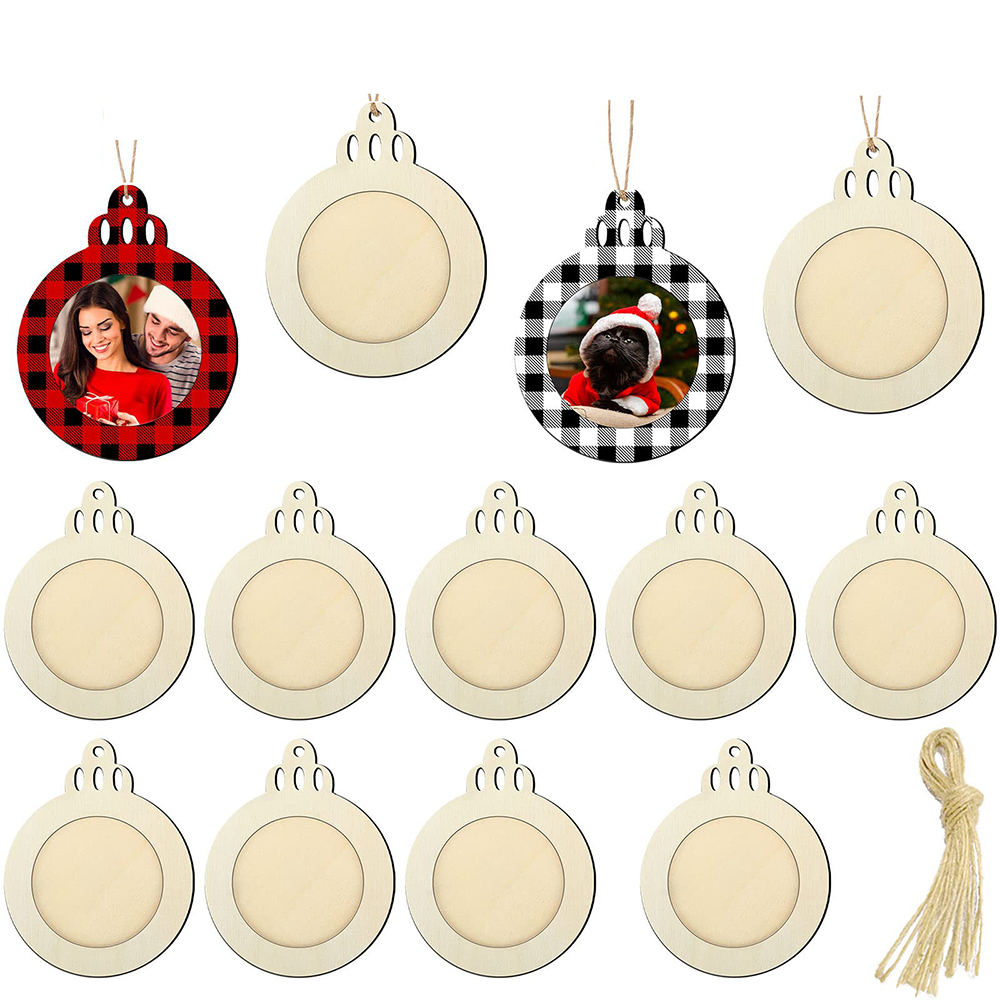 10pcs Christmas Picture Frame  - Engraved Wood Frame 评论和价格
