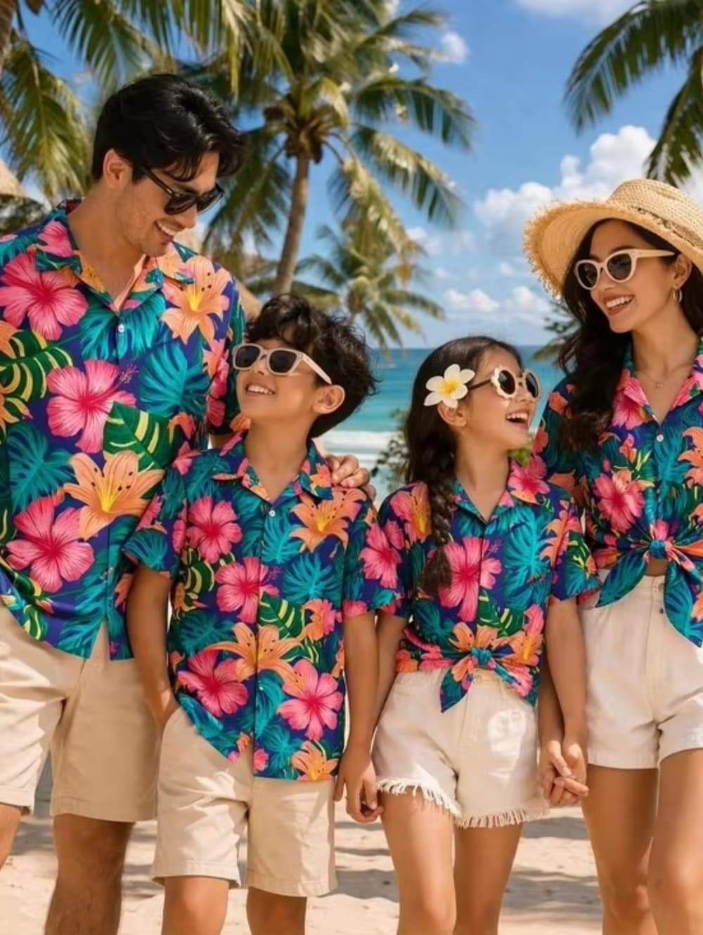 Summer Men's Family Wear Beach - Family Tree Print 评论和价格